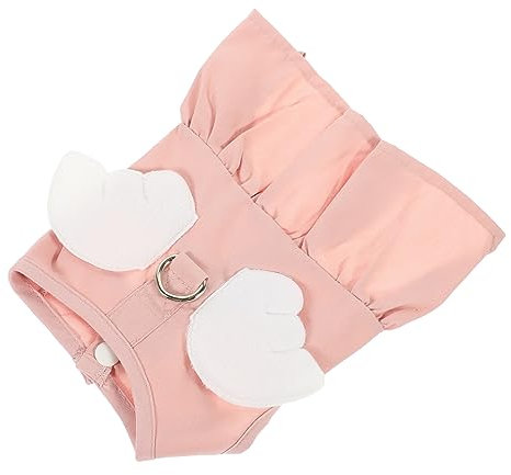 FRCOLOR Pet Cat Dress Mit Engelsflügeln Atmungsaktive Katzenkleidung Für Cosplay-Events Und Feiertagsfotos Tragbar Und Hautfreundlich Ziegelrot