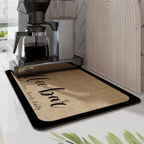 Katmerio Alfombrilla de Secado Rápido para Cafetera, 60 x 40 cm, Absorbente para Cocina y Fregadero