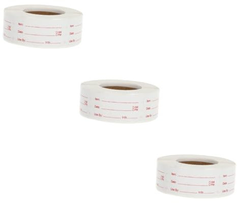 SHINEOFI 3rolls Removable Food Storage Labels Self-Adhesive Date Stickers for Kitchen Canning and Refrigerator Use and Oil-Resistant for Jars and Containers