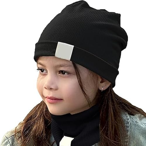 Richaa Set Berretto e Sciarpa Autunnale per Bambini, Moda Primavera, in Cotone, Beanie, Sciarpa, per Ragazze e Ragazzi, Taglia unica