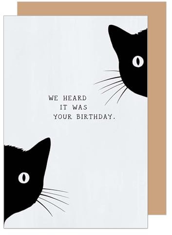 Edition Seidel Premium Geburtstagskarte mit Umschlag. Glückwunschkarte Grußkarte Karte mit Spruch Geburtstag Happy Birthday Mann Frau Kind Katze (G3633 SW024)