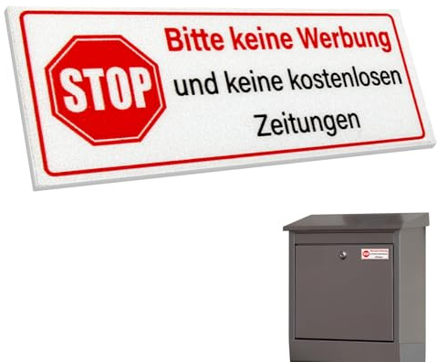 Bitte Keine Werbung und Kostenlose Zeitungen Schild Aufkleber