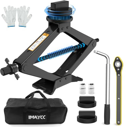 IMAYCC Wagenheber 2.5T/2500kg,Universelle Scherenwagenheber für Mercedes Benz Auto mit 2Pcs Gummiauflage, Tragbarer Wagenheber mit Radmutternschlüssel, Auto-Notfallset für Mercedes Benz Serie SUV MPV
