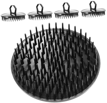 VALICLUD 5piezas Cepillo De Champú Portátil De Plástico Para Masaje Capilar Cepillo Exfoliante Anticaspa Herramienta De Masaje Del Cabelludo Para Cuidado Eficaz
