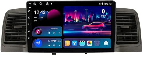 Android 14 Ricevitore di navigazione per auto per Toyota Corolla EX 2007-2012 - 9 pollici doppio DIN touch screen stereo, vivavoce Bluetooth, RDS, SWC, telecamera di backup, navigatore satellitare