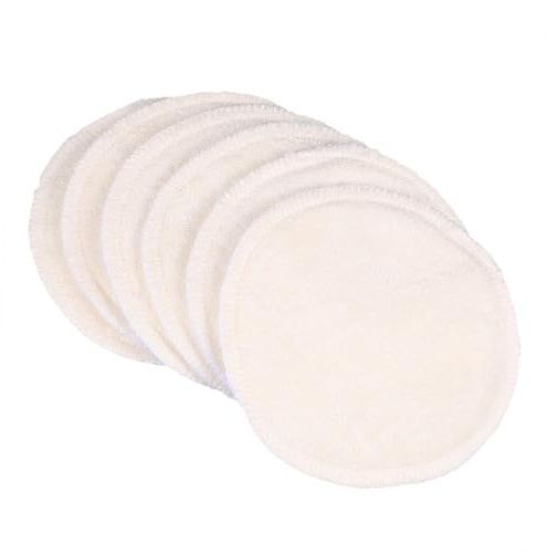 UPKOCH 6 Coppette Assorbilatte Riutilizzabili in Bambù Ultra Assorbenti e Traspiranti Protezione Galattorrea per Allattamento Morbide e Lavabili per Mamme