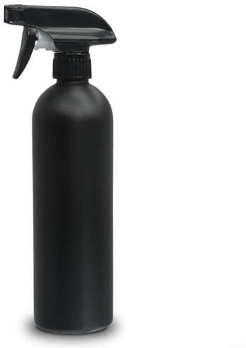 Eawfgtuw Vaporisateur noir pour coiffeur - 500 ml - Brume fine - Pour barbier, salon de coiffure et arrosage des plantes - Buse réglable