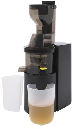 Spremiagrumi, spremiagrumi elettrico con spazzola e 2 tazze, cassetto grande 80 mm, volume di riempimento 500 ml, spremiagrumi lento, facile da pulire