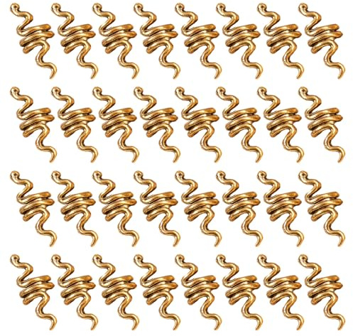 Ipetboom 40 Mini Lazos En Espiral Para El Cabello Pinzas Para El Cabello Accesorios Para Rastas En Espiral De Aleación Cuentas Para Rastas