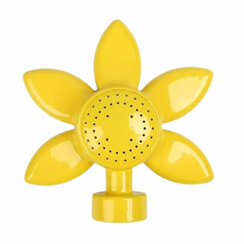 1 Stück Rasensprenger, Robust Metall Blume Gartenregner für Kinder Sommer Abkühlung & Gartenbewässerung (Gelb, 11cm)