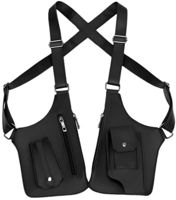 Ceriselle Shoulder Bag Men, Bolso Bandolera de Cuero & Antirrobo, Bolsa de Hombro Ajustable para Viajes, Senderismo y Actividades al Aire Libre (Unisex)