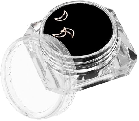 Angoily Zahnschmuck Strassverzierung in Gold 1 Kasten mit Dünnen Zinklegierung Mondformen Elegante Zahndekore zur Sicheren Verschönerung der Zähne