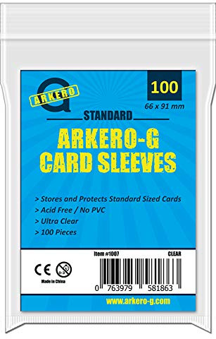 Arkero-G® 100 Soft Sleeves Standard Hüllen - 1 Packung durchsichtige Kartenhüllen z.B. für MTG Magic & Pokemon Karten