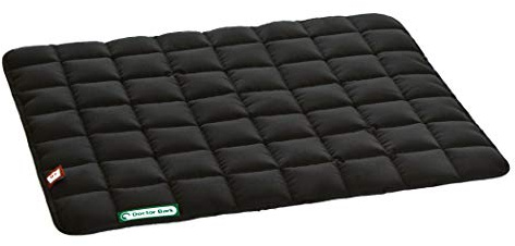 Doctor Bark Hundedecke – weiche, hochwertige Hundematte für mittlere Hunde, robuste Indoor-Outdoor Liegedecke, waschbar bis 95 °C (Gr. M, 80x70 cm, Schwarz)
