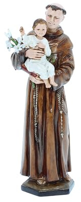 Moranduzzo San Antonio con Bambino Gesù per Presepe da Cm 15 Scala 1:12 – Statuine Presepe PVC – Stile 700', Pittura Rifinita a Mano | Prodotto Ufficiale, Made in Italy, Scultore Martino Landi