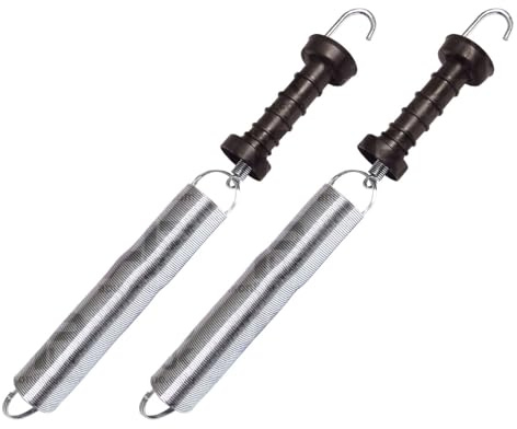 2x Heavy Duty Electric Fence Gate Handle with 5m Spring Poly Insulator Kit NEW