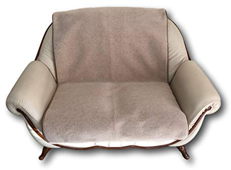 Sesselschoner 2-Sitzer Alpaca 100x200cm Überwurf Couchüberwurf Couchauflage Couchschoner, 100% Wolle
