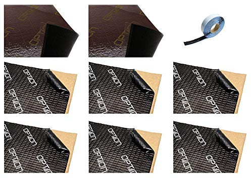 OPTION Dämmpaket DÄMM-Extreme - 6X Alubutyl Dämmmatte mit 2X Polyurethan Schaum-Matten fürs Auto - Anti-Dröhn Dämmung