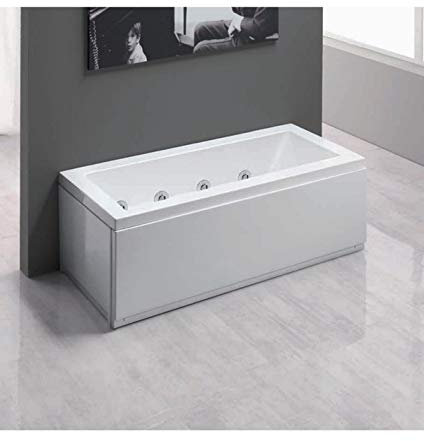 Aqualife Vasca a Incasso con Telaio e Pannello Frontale e Laterale con Sistema Classic 160x75 cm echos