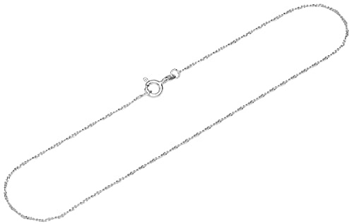 NKlaus fotkedja 925 sterlingsilver 26 cm pansarkedja 6-faldig diamantformad fotkedja 12521, 26 centimeters, Sterlingsilver, Ingen ädelsten