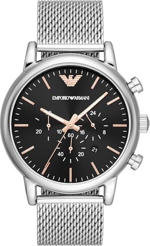 Emporio Armani herrkronograf, rostfritt stålklocka, AR11429