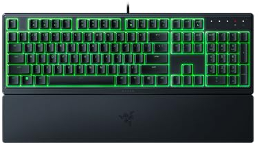 Razer Ornata V3 X - Flache Mecha-Membran-Gaming Tastatur (Lautlose Membran-Switches, Ergonomische Handballenauflage, Tastenkappen Anti-UV-Beschichtun) QWERTY US-Layout | Schwarz