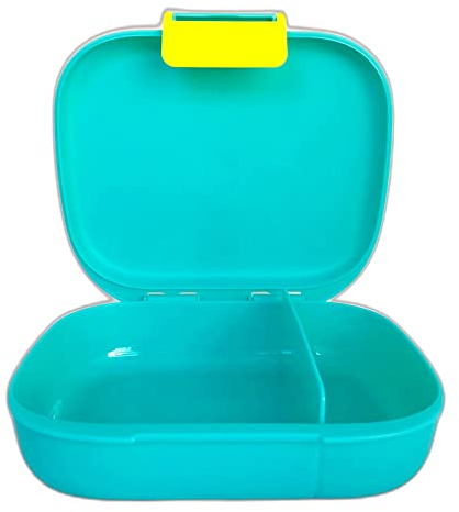 Tupperware to Go 1, 2, 3 - Contenitore per il pranzo con divisorio, colore turchese, giallo