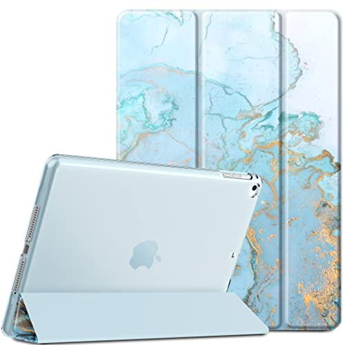 EasyAcc Hülle für iPad 6. Generation /5. Generation/iPad Air 2/ Air 1 | 9.7 Zoll Ultra Dünn Smart Schutzhülle mit Auto Schlafen/Wachen Funktion,Blauer Marmor