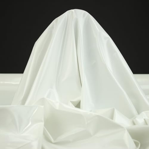 TELA DE CHAROL ELÁSTICO COLOR LISO POR METROS, ANCHO 150cm (1 METRO, BLANCO)