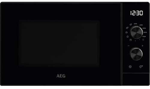 AEG MFB252DB Freistehende Mikrowelle mit Grillfunktion - 25L,900W,7 Leistungsstufen,Invertertechnologie,Auftau-Funktion,LED-Beleuchtung,Edelstahl-Innenraum,SteamPot,Schwarz