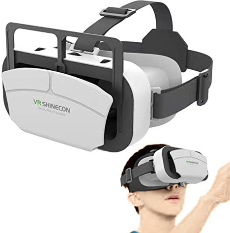 Bvizyelck Occhiali VR - Cuffie VR per Telefono per Realtà Virtuale, Occhiali per Realtà Virtuale con Occhiali VR per Videogiochi E Film, Occhiali Realtà Virtuale VR Visore HD, Obiettivos Regolabile