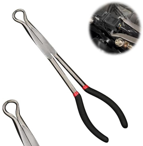 Pinza per Fascette Auto, Pinze per Fascette Stringitubo per L'installazione e Rimozione di Fascette Stringitubo, Pinze a Cerchio a Lunga Portata Perfette per Il Corpo Auto (11 inch)