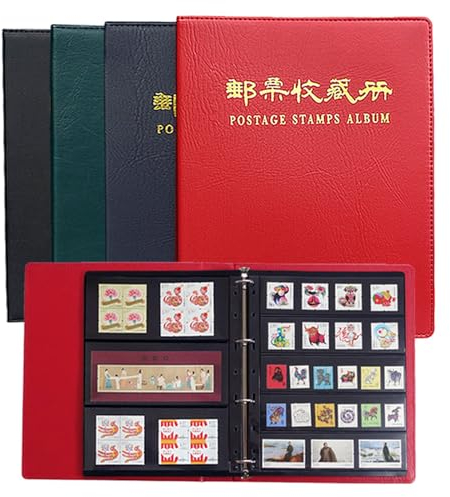 Wansiman Briefmarkenalbum,Briefmarkenseiten,Einband Briefmarken,Briefmarken-Einsteckbuch,Seiten Briefmarkenalbum,Einsteckbuch,Briefmarken-Sammelalbum,Für Münzen,Briefmarken,Marken,Medaillen,Abzeichen
