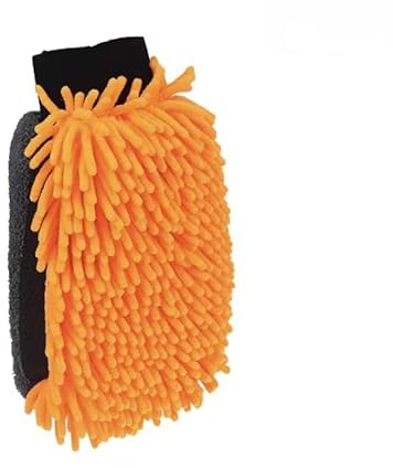 bemece 2 Stück Mikrofaser Auto Waschhandschuh, Autowaschhandschuh mit Elastischen Bundchensind, Für die Autopflege und Autowäsche, Kratzfrei Extrem Saugstark - Blau