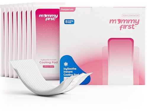 Mommy First® Next-Gen Perineal Ice Packs | 2-in-1 Cooling and Absorbent Postpartum Pads | Instant Cold Therapy for Postpartum Recovery | Patented Gel Core Technology | Postpartum Essential | 8 Pack