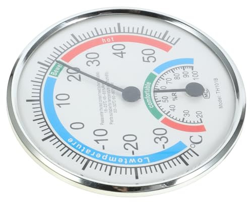 OFFSCH 2st Garten Thermometer Hängendes Thermometer Außentemperaturanzeige Wandthermometer Hygrometer Wandthermometer Innen Innenthermometer Für Zuhause Innenfeuchtigkeitsmesser Abs Weiß