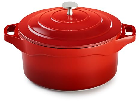 Pradel Excellence - PCUI003002 - Runder Schmortopf Magma aus Aluminiumguss Ø24cm - Antihaftbeschichtung in Steinoptik - 2 Hitzeschutz-Griffe - Alle Herdarten