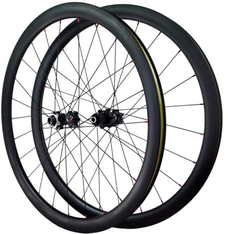 GEIRONV 700C Fahrrad Laufradsatz mit Scheibenbremse, Steckachse 15 X 100 MM/12 X 142 MM Vorder Und Hinterrad 24 Löcher 4 Lager 7/8/9/10/11/12 Geschwindigkeiten Offroad-Rad 1740 G(Black-HG,38mm)