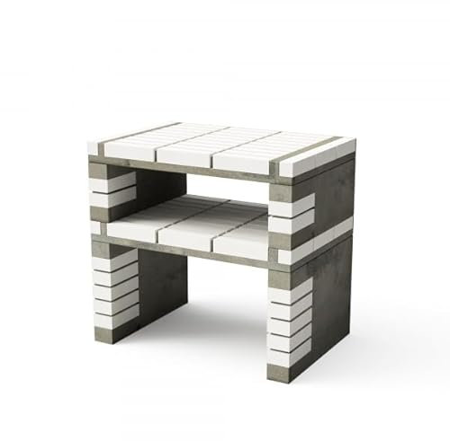 MAESTRO FERRETERO Movelar - Seitenständer Californi Plus Modul für vorgefertigten Grill (weiß, grau - 86,5 x 58 x 58 cm) - Verwendung im Freien
