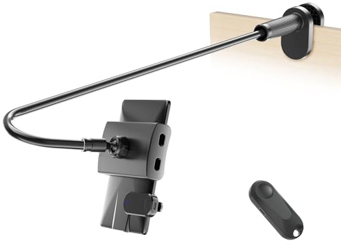 Kefotic Schwanenhals-Halterung für Kindle, Leseständer im Bett mit Fernbedienung, Freisprecheinrichtung, Nachttisch, Faultier Arm Halterung für Kindle-Zubehör