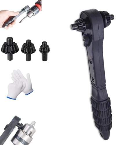 LexTex Llave De Trinquete for Portabrocas, Llave De Trinquete 2 En 1 for Apretar Y Aflojar, Llave De Mandril Universal De Doble Cabezal for Taladros Y Herramientas Eléctricas