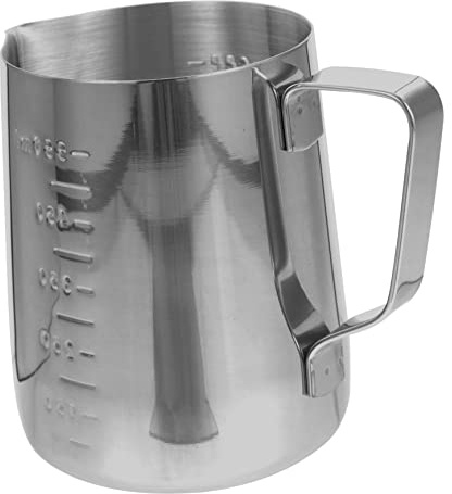 Alipis Pichet à Lait Mousseur Inox Avec Repères De Mesure Tasse à Mousse Latte Art Ergonomique Pot Pour Café Et Cappuccino
