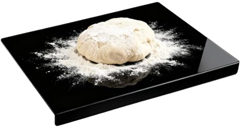 Behogan Acryl Schneidebretter: 40x30CM Küche Schneidbrettchen, Multifunktionales Schneidebrett mit Anschlagkante, Arbeitsplattenschoner, für Fleisch, Gemüse für Küche Bar (Schwarz)