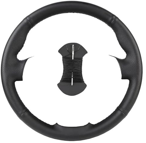 Lenkradbezug Custom Car Lenkradbezug Für Mercedes Für Benz W176 W246 W205 C117 218 X218 C253 W213 X253 W166 C292 Lederlenkradwickel Lenkrad Bezug(Schwarz)