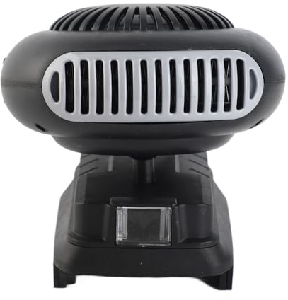 Wakects Termoventilatore Portatile 18 V, Piccolo Ventilatore, 2 Impostazioni di Temperatura, 30-80 °C, Funzionamento Silenzioso con 2 Porte USB per BL1815 BL1820 BL1530 BL1840 BL1850
