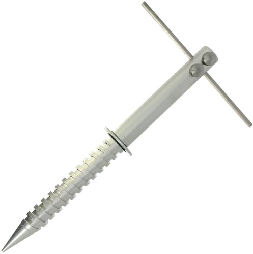 NGT Brolly Spike – Heavy Duty Aluminium Umbrella Ground Anchor with Deep Thread & Clamp | Secure Fishing Brolly, Parasol or Shelter