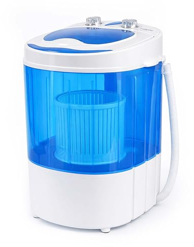 Wiltec Lave-linge camping jusqu'à 3,0 kg 150 W, mini lave-linge 33 x 35 x 52,5 cm pour laver et essorer, machine à laver de voyage avec minuterie