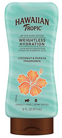 Hawaiian Tropic Silk Hydration Weightless After Sun Gel Lotion With Hydrating Aloe And Gel Ribbons, 6 Ounce