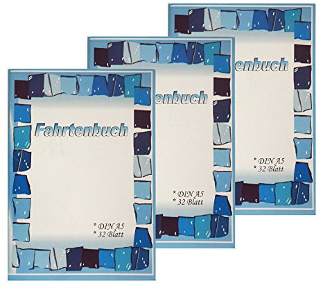 10 x Fahrtenbuch A5, Fahrtenheft, Fahrtbericht, Fahrtbeleg, Wegenachweis