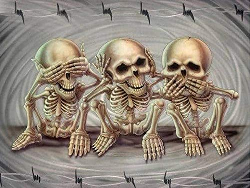 YSCOLOR Diamond Painting Diy Diamantmålning Skull Icon 5D Diamond Embroidery Art Painting Picture Cross Stitch Halloween Heminredning 30X40cm
